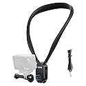 llano Magnetic Neck Mount with Adjustable Chest Strap for Gopro 13/12/11/10/9, DJI Osmo Action 6/5/4/3, Insta360 X5/X4/X3/Ace Pro 2, AKASO
