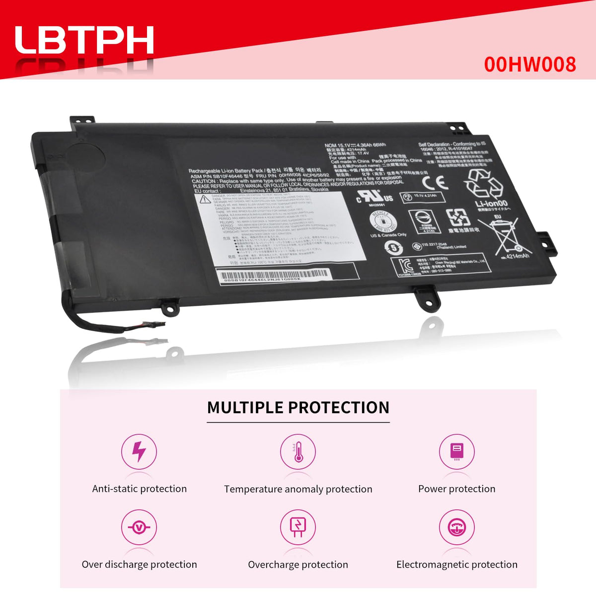 LBTECH 00HW008 00HW009 Battery for Lenovo ThinkPad Yoga 15 Ultrabook Series