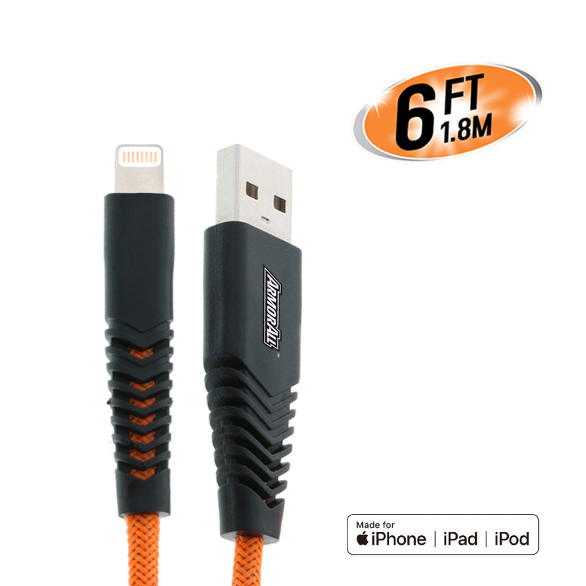 XTREME Armor All 6ft Lightning Cable, Tangle Free, Sync and Charge, Ease of Use