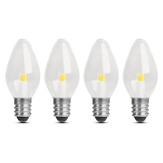 Feit Electric C7 LED Night Light Bulbs - 7W Eq 30 Lumens 5000K E12 Base - 4 Pack