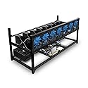 Kingwin 8 GPU Miner Rig Case Frame - Premium Stackable Aluminum Mining Rig Enclosure for Efficient Crypto Mining, Test Bench PC Case
