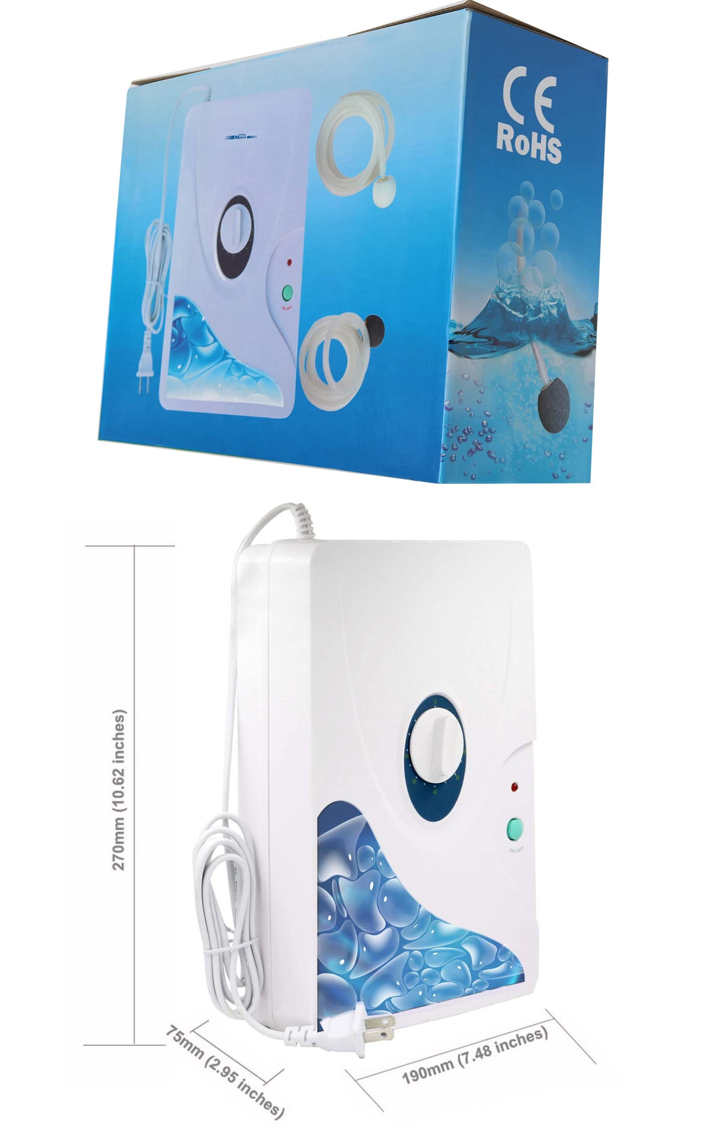Ozone Generator Air Purifier Ozone Output 600mg/h white