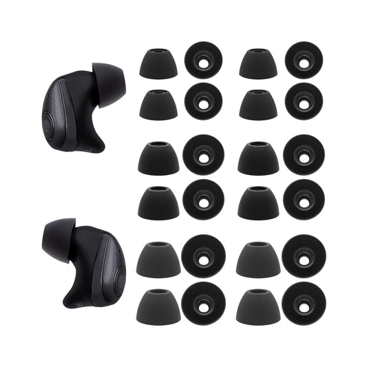 Replacement Ear Tips for Raycon Everyday/Fitness/Impact Earbuds, Soft Silicone Eartips 12 Pairs (S/M/L) Black