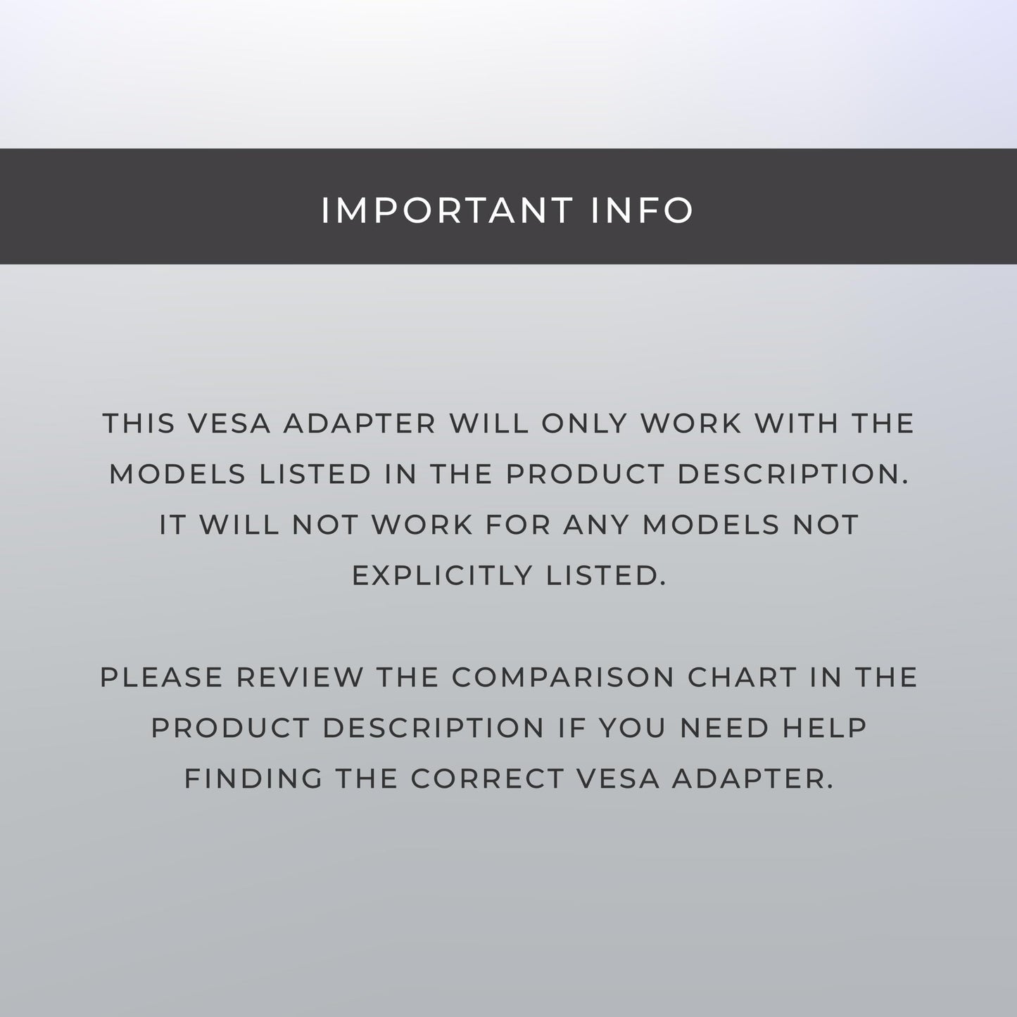 HumanCentric VESA Mount Adapter Plate for 200x100 mm VESA Patterns, Conversion Kit for 75x75 and 100x100 mm Patterns to 200 x 100 mm, Hardware