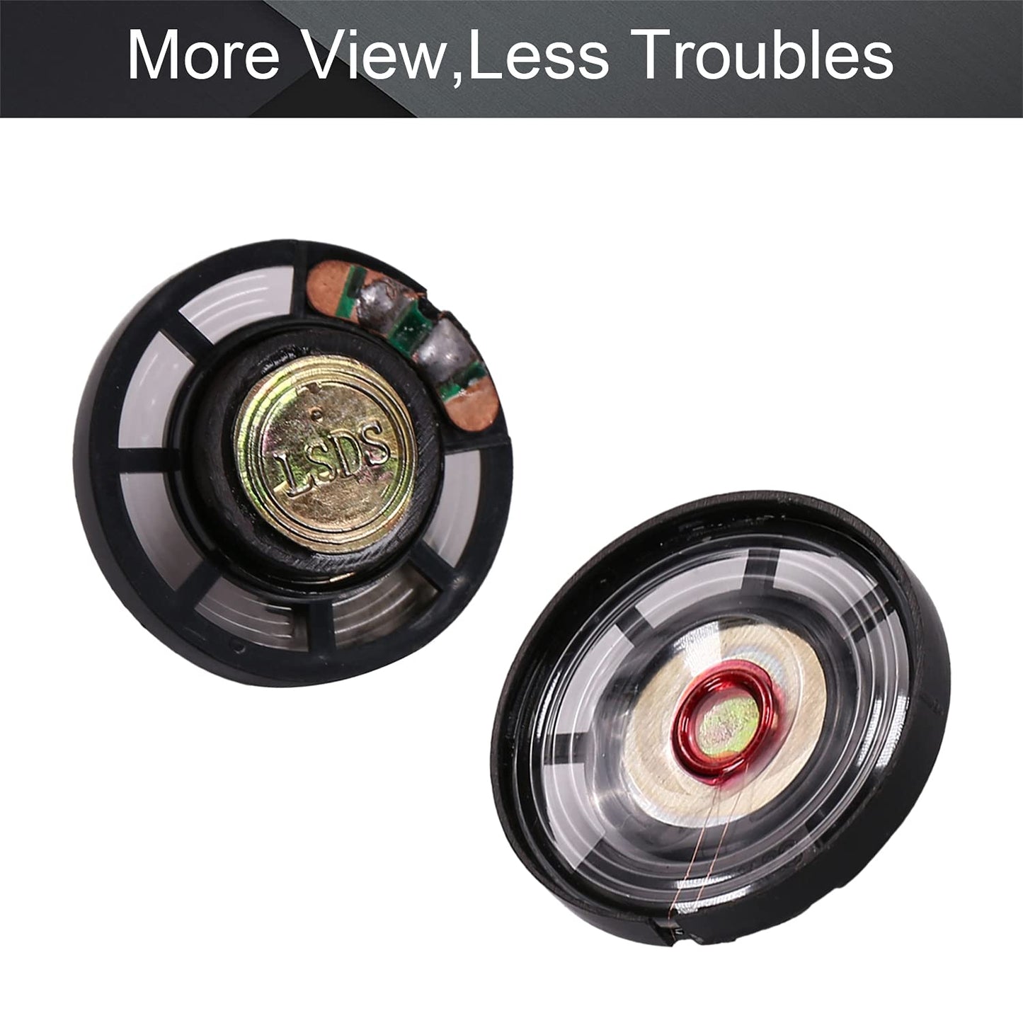 Fielect 5Pcs DIY Magnetic Speaker 0.25W 8 Ohm 29mm Diameter Round Shape Replacement Loudspeaker
