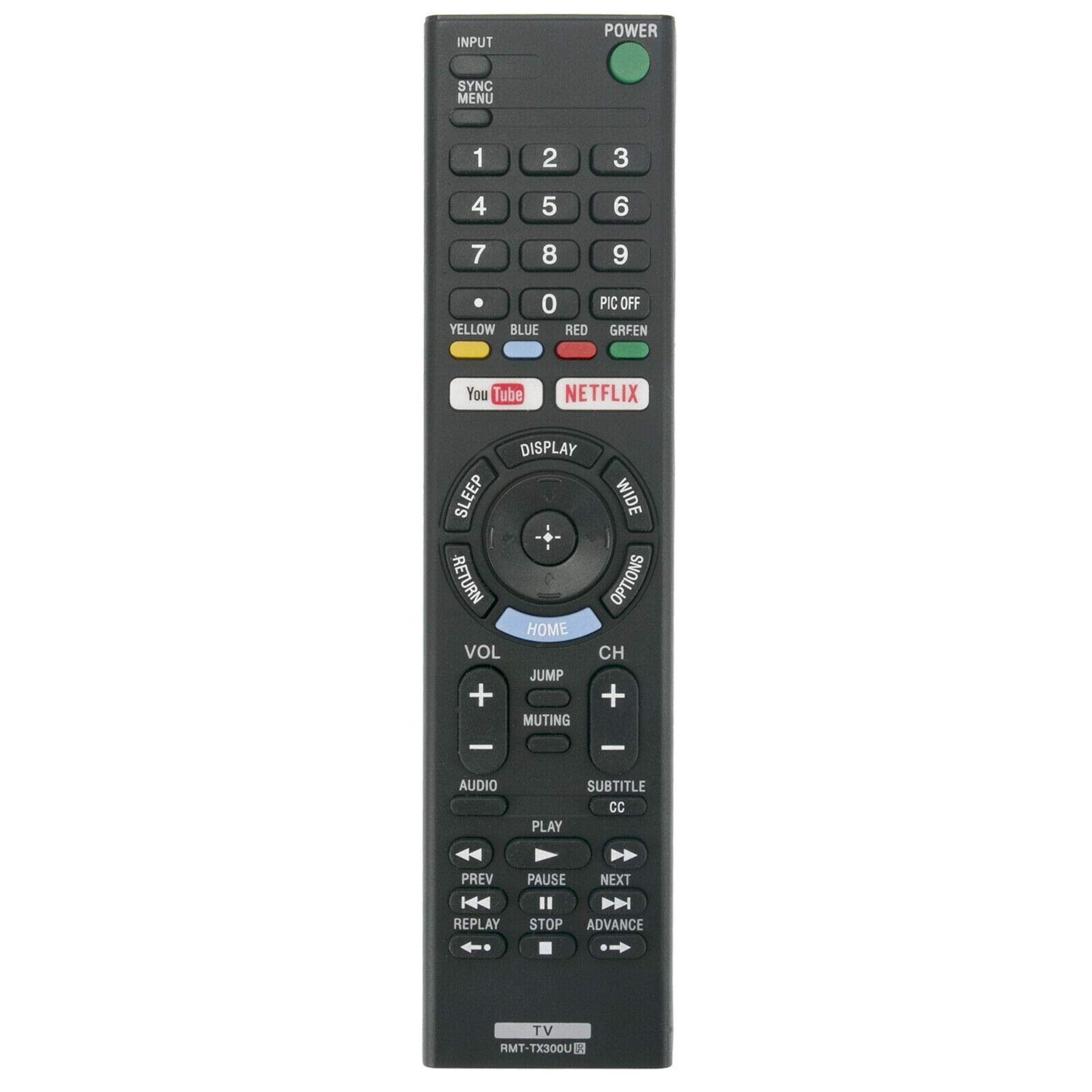 RMT-TX300U Remote Control Replace for Sony Smart TV LED 4K HDTV KD-60X690E