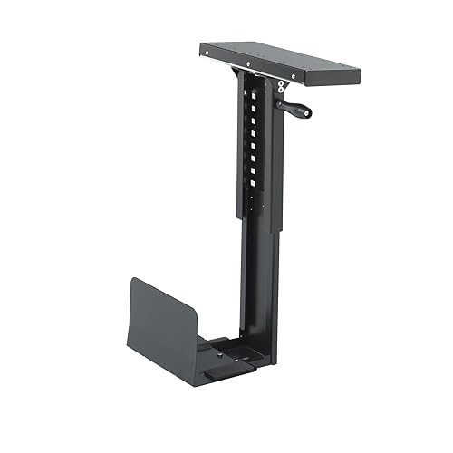 Safco 2175 Ergo-Comfort Swivel Mount CPU Holder, Gray
