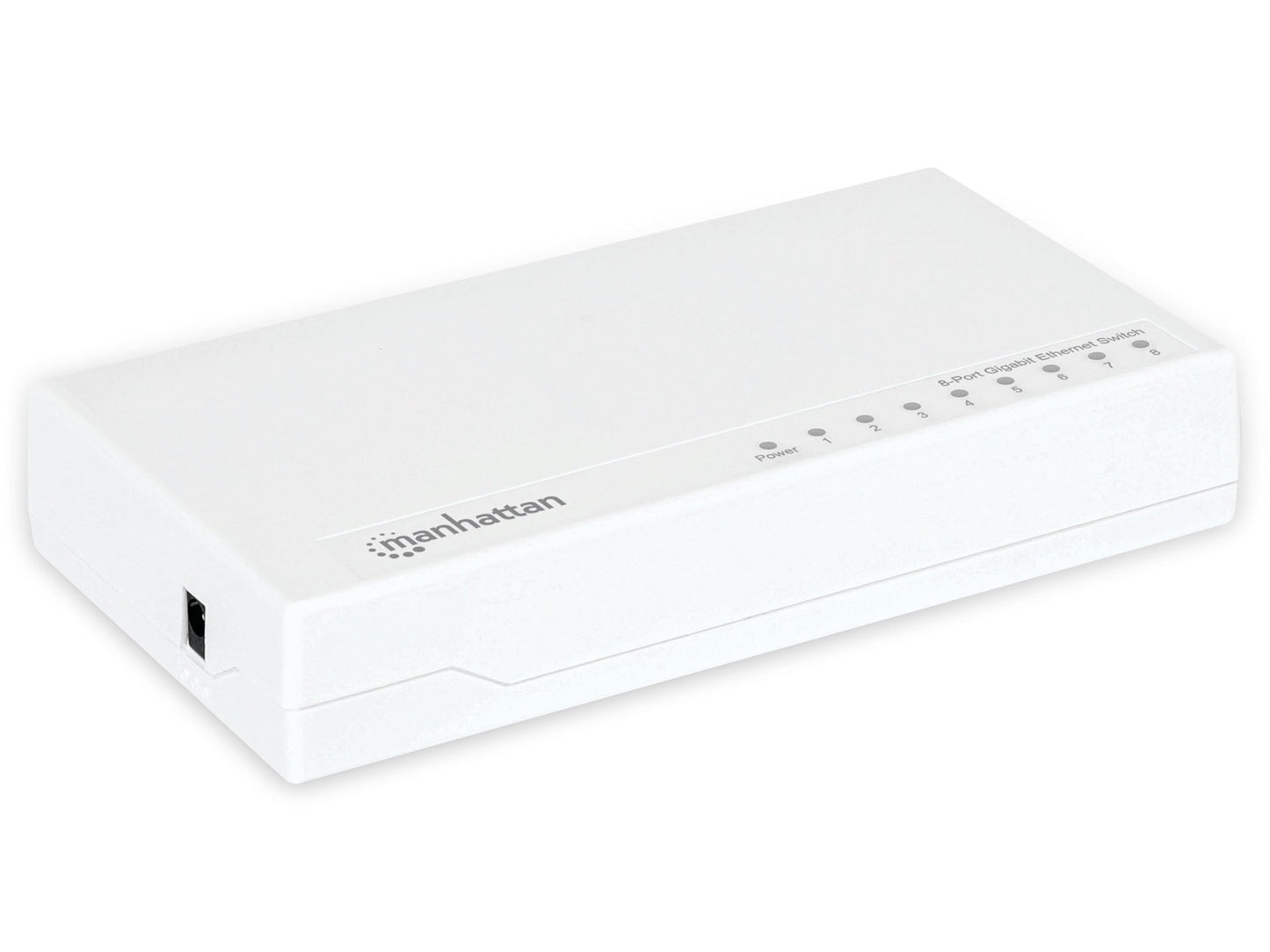 Manhattan 8-Port Gigabit Ethernet Switch, Unmanaged, Fanless, Black