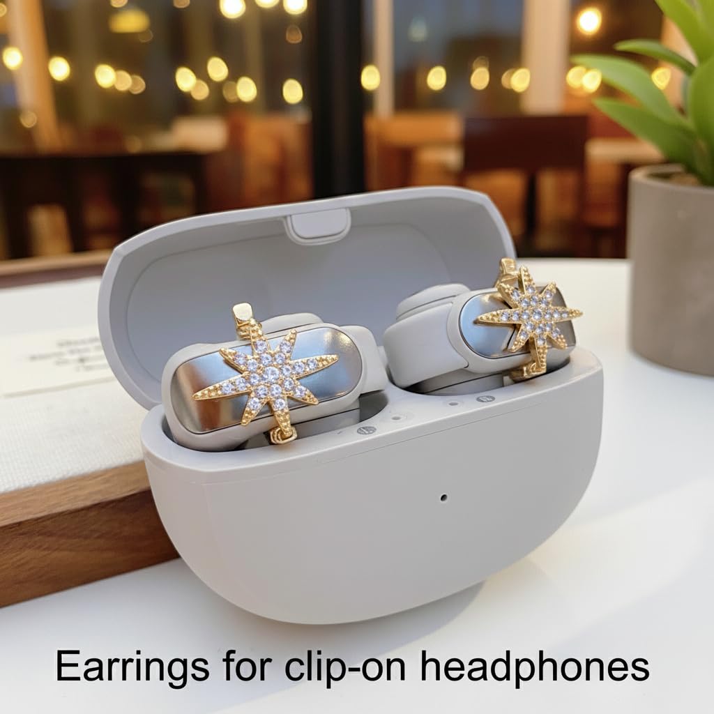 Clip on Earbuds Open Ear Accessories for Bose Ultra Open Earbuds - Lightweight Clip-On Decor for Wireless Earbuds (Headphones not Included) (Gold)