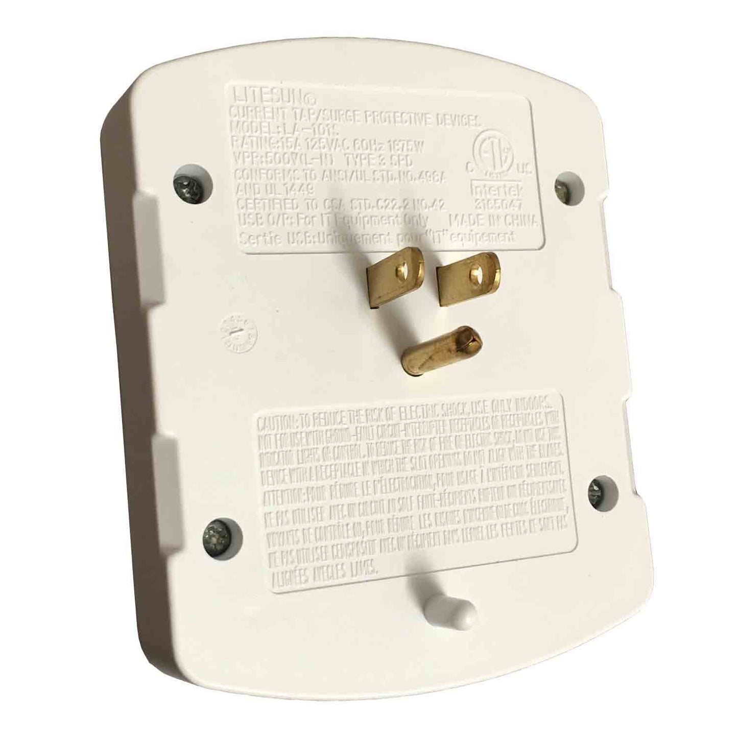 Topzone 3 AC Outlet Wall Mount Surge Protector Adapter with Dual USB Charging Ports