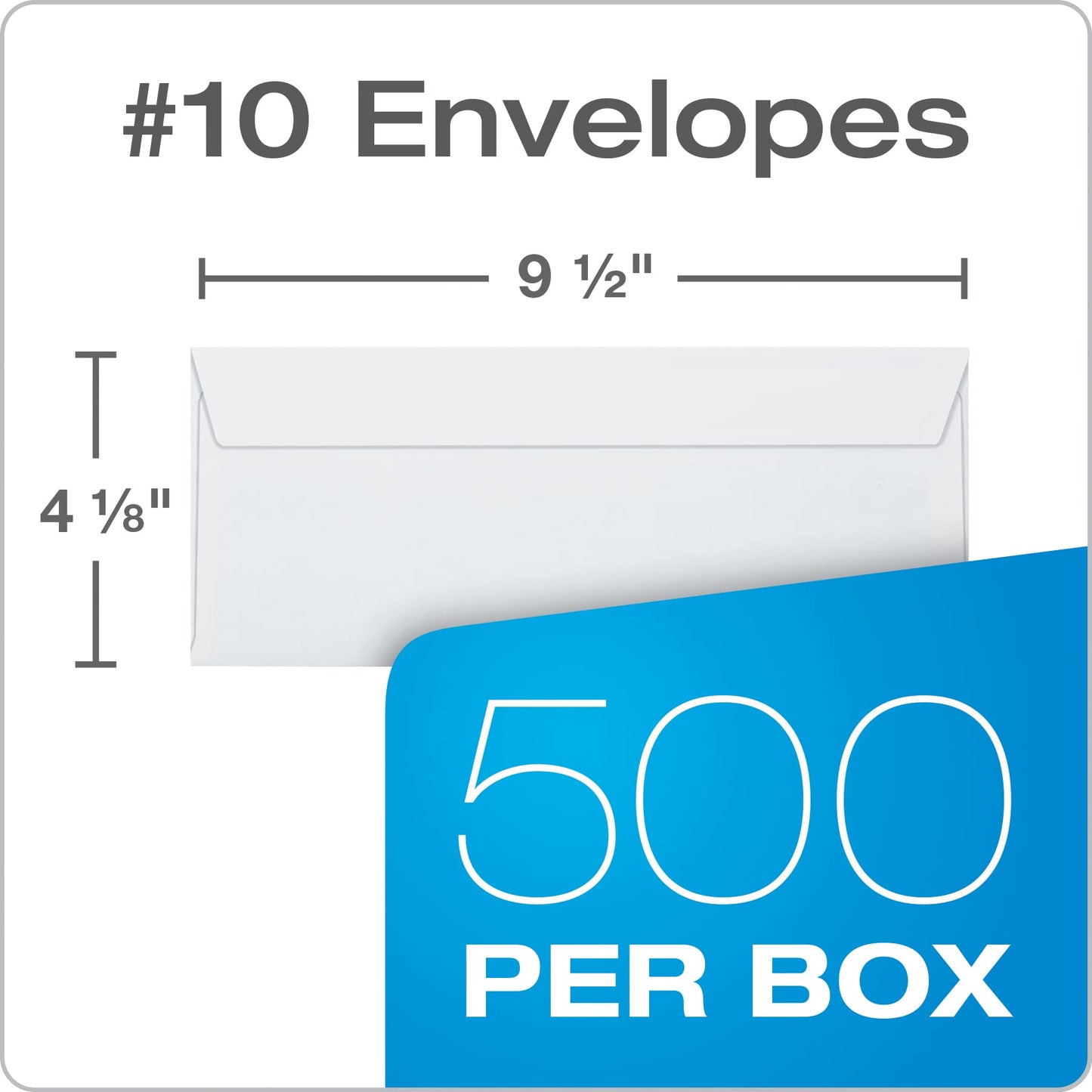 Columbian #10 Security Envelopes, 500 Pack, Self Seal Envelopes for Home, School, and Business Mailings, No Window, 4-1/8 x 9-1/2 Inches, Durable 24