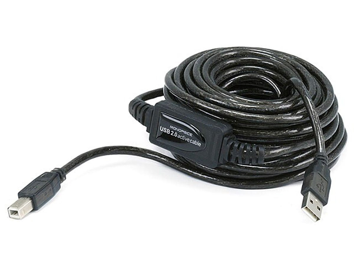 Monoprice 7531 33FT 10M USB 2.0 A MALE TO B MALE ACTIVE CABLE