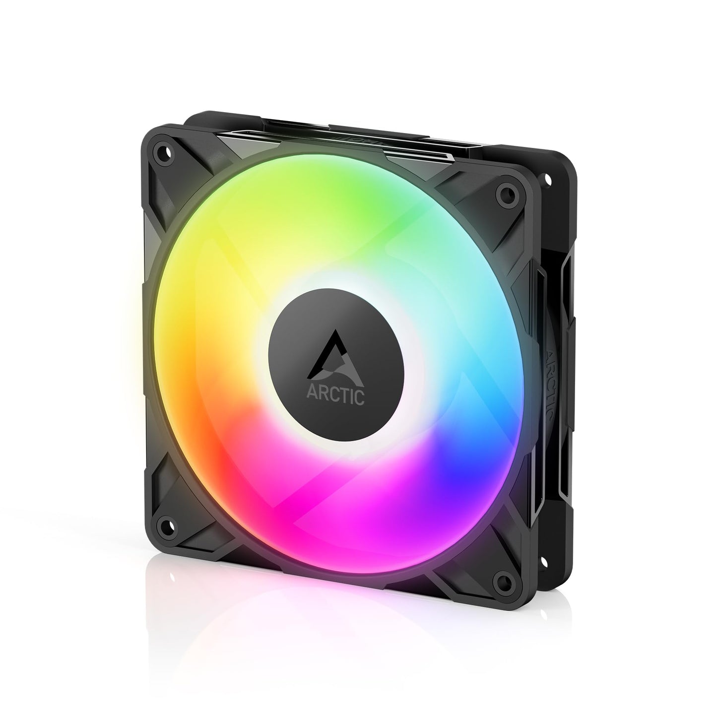 ARCTIC P12 Pro A-RGB - Powerful Premium Fan, 120 mm PWM Fan with Y-Cable Splitter, 600-3000 RPM, 0 RPM <5% PWM, 5V Digital RGB, Fluid Dynamic Bearing