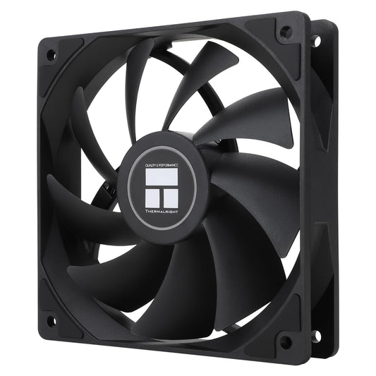 Thermalrlght TL-C12C CPU Fan 120mm Case Cooler Fan, 4Pin PWM Silent Computer Fan with S-FDB Bearing Included, up to 1550RPM Cooling Fan?Black?