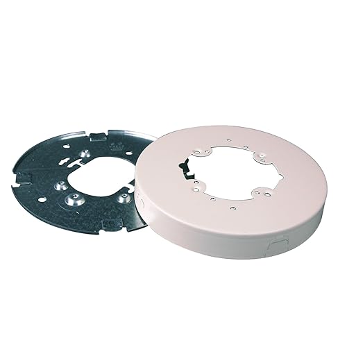 Legrand Wiremold V5739A Metal Raceway for Extending Power, 500 and 700 Series, 6 3/8" Diameter Open Base Fixture Box, 1" Deep, White (1 Pack)