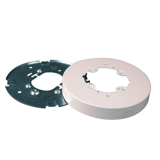 Legrand Wiremold V5739A Metal Raceway for Extending Power, 500 and 700 Series, 6 3/8" Diameter Open Base Fixture Box, 1" Deep, White (1 Pack)
