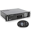 RackChoice 2U Server Chassis Short Depth 14.17" Front I/O with 2 x 3.5“ (int.) mATX M/B,Support ATX PSU with Either top or Side Cooling