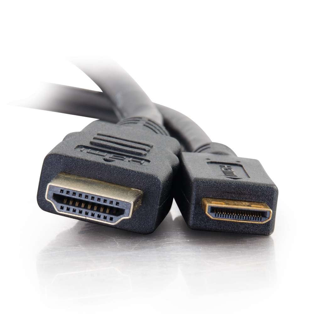 Legrand - C2G Mini HDMI to HDMI Ethernet Cable, 4k High Speed HDMI Cable, Black 60 hz HDMI Cable, HDMI Cable 10 ft, 1 Count, C2G 50620