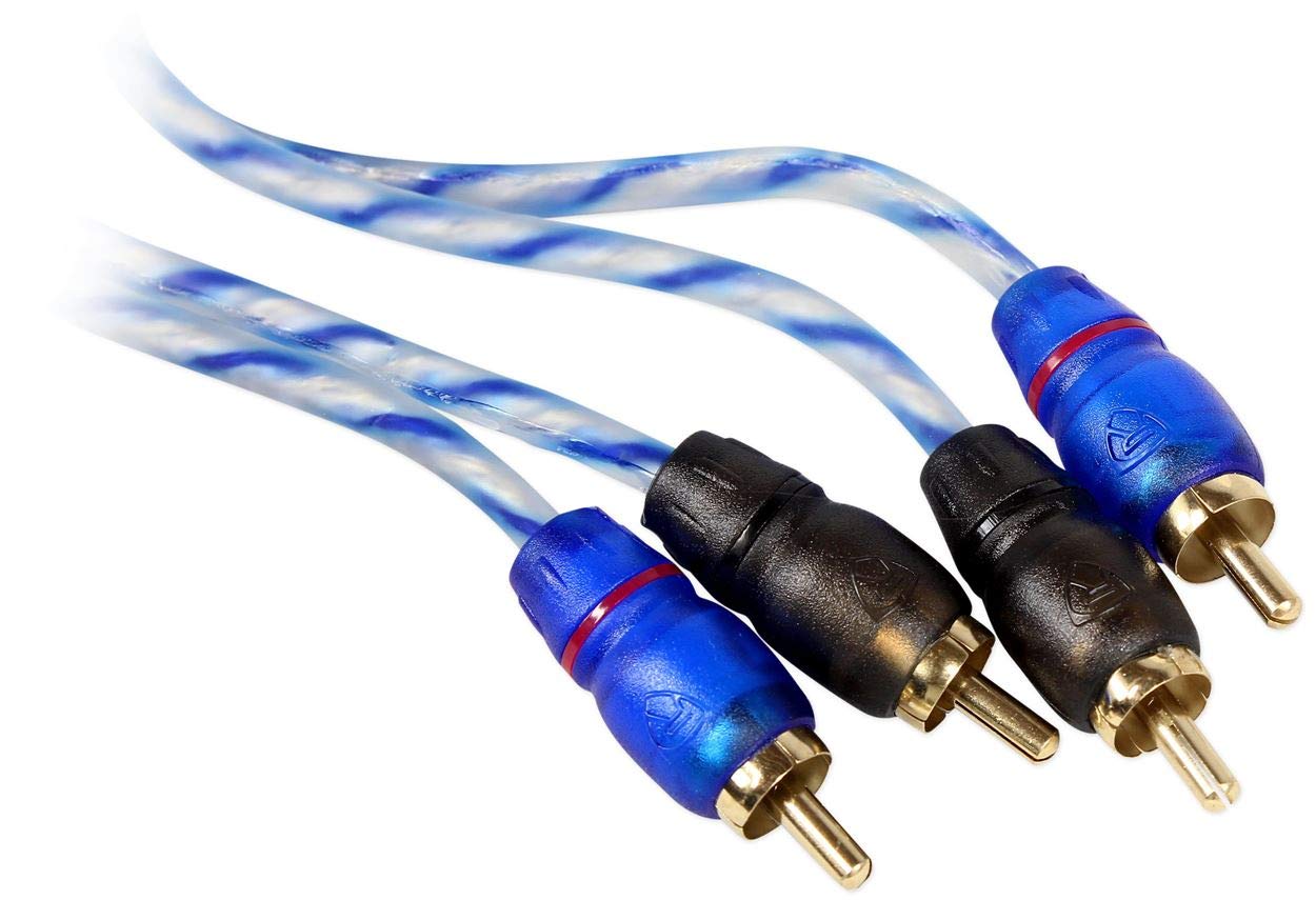 Rockville RTR032 3 Foot 2 Channel RCA Cable, Twisted Pair, 100% Copper Conductors, Split Pin Design, Noise Rejection, for Car Audio and Home Theater