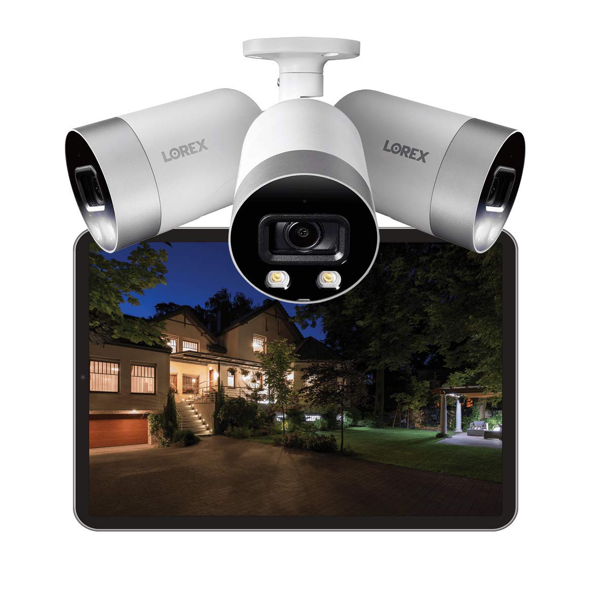 Lorex 4K Security Camera System, 8-Channel 2TB NVR with 8 Indoor/Outdoor Wired IP POE Metal Smart Deterrence Bullet Cameras, Smart Motion Detection