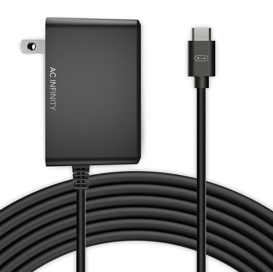 AC Infinity UIS Power Adapter, Outlet Plug with Charger Cable Cord for UIS Digital Controllers