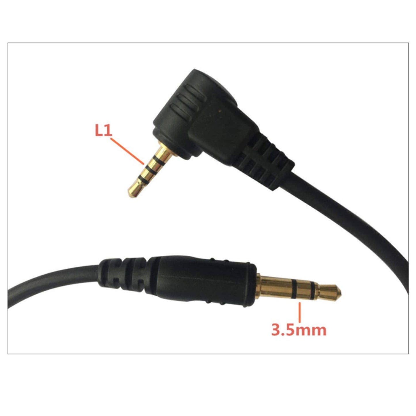 GFSHOP Camera Shutter Connecting Cable Cord 3.5mm-L1 Camera Connecting Plug for Panasonic and Leica Cameras for Pixel Shutter Remote Control