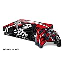 247 Skins Graphics kit Sticker Decal Compatible with Xbox One X and Wireless Controllers - Reaper 2 Red