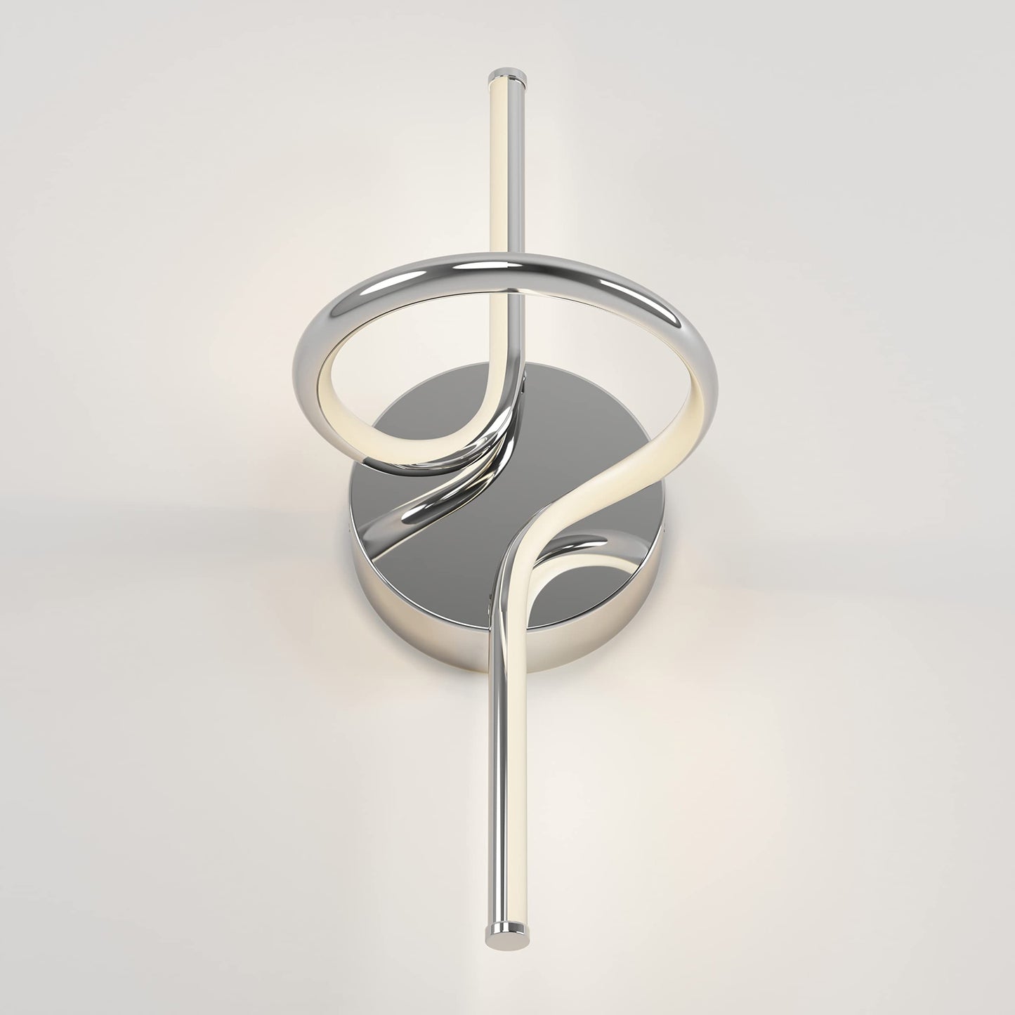 artika Swirl 14.5W LED Sconce Light Chrome - Ideal for Bathroom, Living Room, Bedroom, Hallway - 850 Lumens, Tunable White Technology 3000-4000-5000