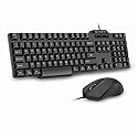 Wired Keyboard and Mouse Combo, Gofreetech Full-Size Keyboard and Mouse Combo with Optical Wired Mouse, USB Plug-and-Play, Compatible with Windows Mac