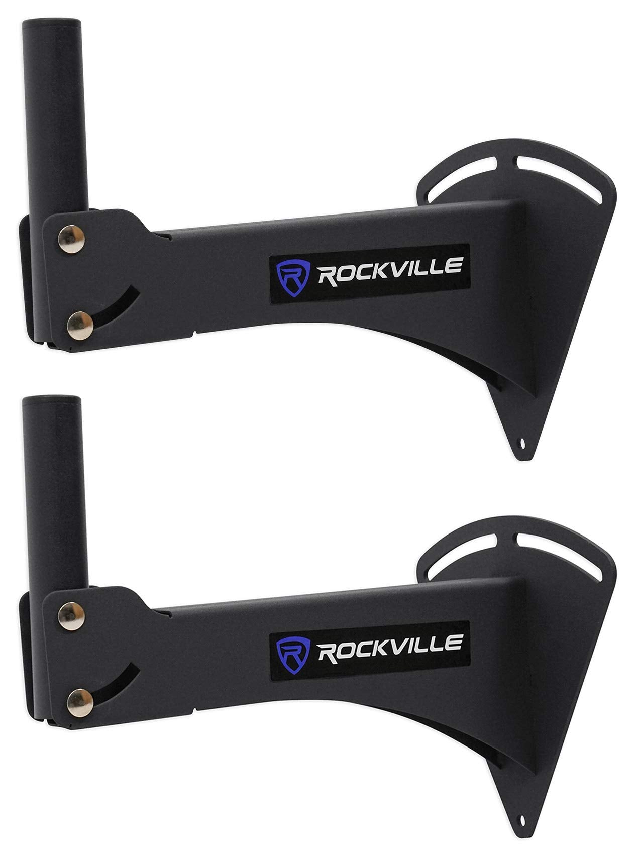 Rockville RPW20 Adjustable Wall Mount Bracket for PA Speaker Installations, Pair