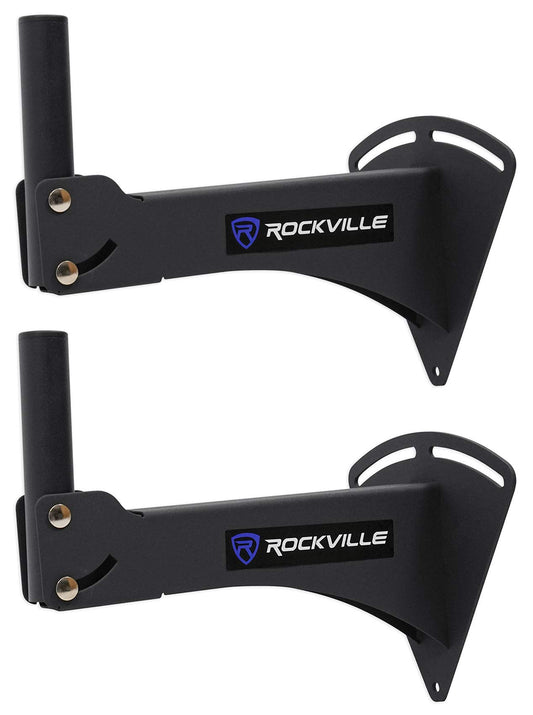 Rockville RPW20 Adjustable Wall Mount Bracket for PA Speaker Installations, Pair