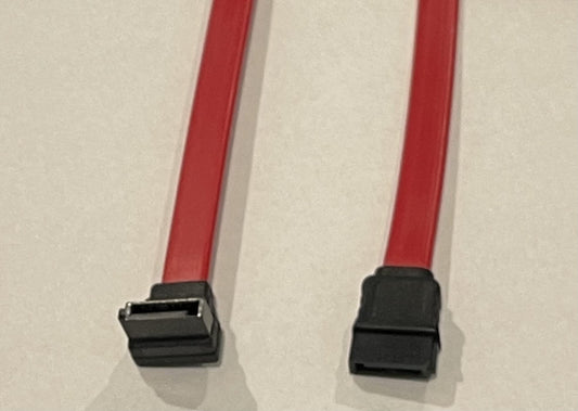 10 Pack 6" SATA Data Cable with 180-degree and Low Profile Right-Angle Connector