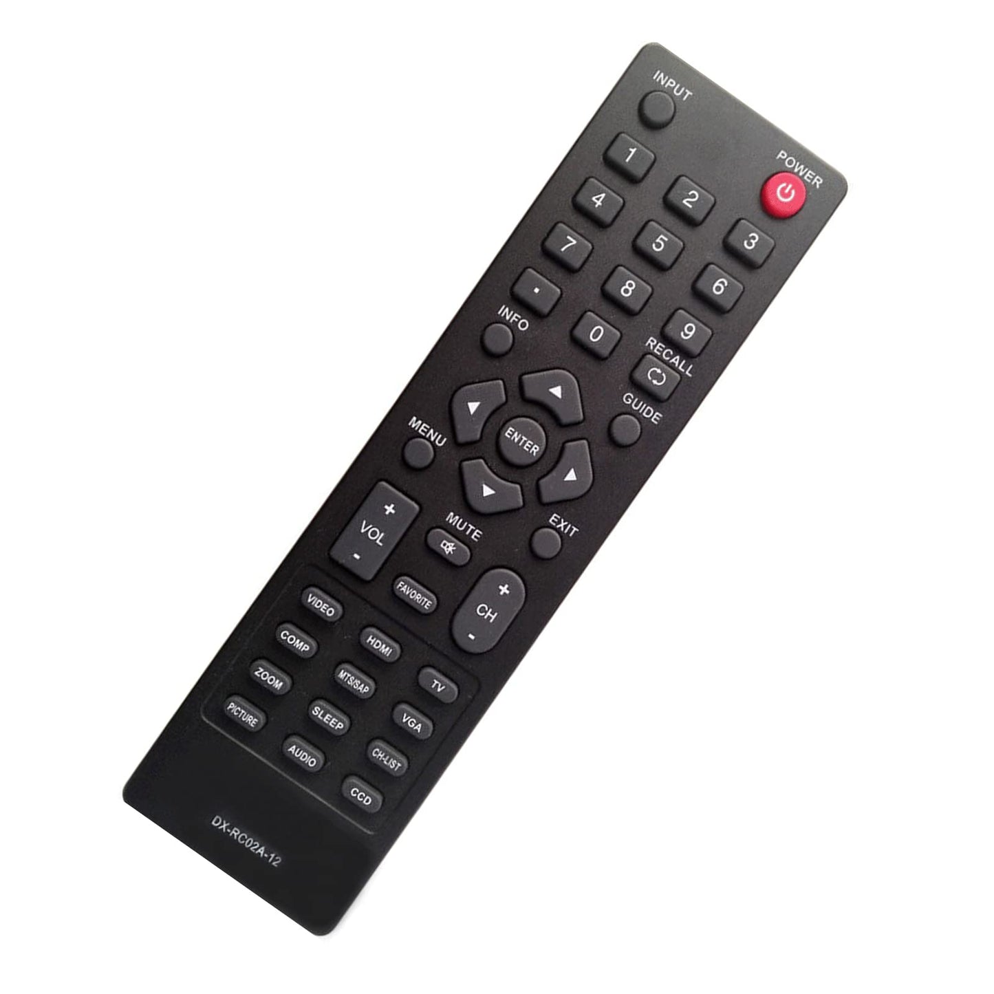 New DX-RC01A-12 DX-RC02A-12 DX-RC01A-13 LCD LED TV Replaced Remote fit for DYNEX TV DX-46L262A12 DX-32L230A12; DX-46L260A12 DX-24L230A12 DX-19E220A12