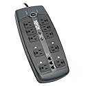Tripp Lite TLP1008TELTV Datacom Surge Protector, 10 Outlet, Black