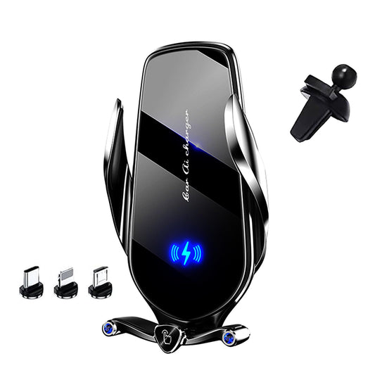 WALkfb Wireless Car Charger, 15W Fast Charging Auto Clamping Car Charger Cell Phone Holder, Universal Hands-Free Car Charger Holder, Vent Touch