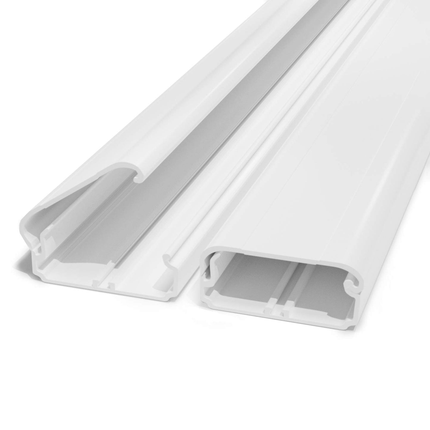 TV Cord Cover Cable Raceway on Wall, 31.5 inch Cable Management System for Cord Cable Concealer, Printable White Cable Cover Channel for Wall Mounted