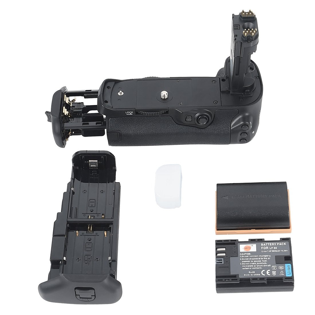 DSTE Pro BG-E16 Vertical Battery Grip + 2X LP-E6 Compatible with Canon 7D Mark II Digital Camera