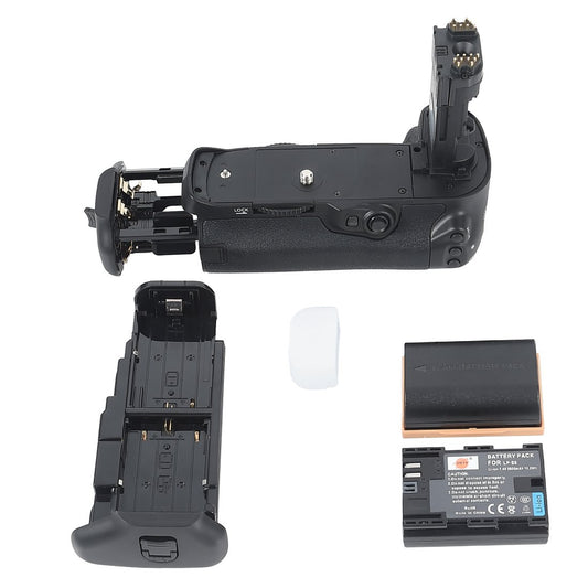 DSTE Pro BG-E16 Vertical Battery Grip + 2X LP-E6 Compatible with Canon 7D Mark II Digital Camera