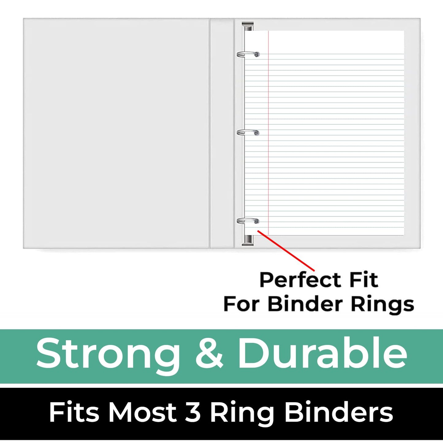 Rosmonde 900 Sheets Loose Leaf Paper, 6 Pack, College Ruled Filler Paper