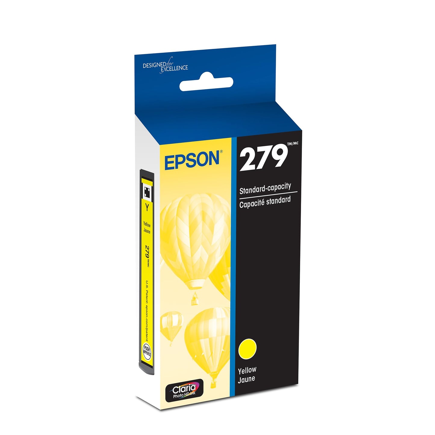Epson 279 Claria Photo HD Ink Standard Capacity Yellow Cartridge (T279420-S) Works with Expression Photo XP-980