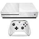 MightySkins Glossy Glitter Skin for Microsoft Xbox One S - White Carbon Fiber | Protective, Durable High-Gloss Glitter Finish | Easy to Apply, Remove