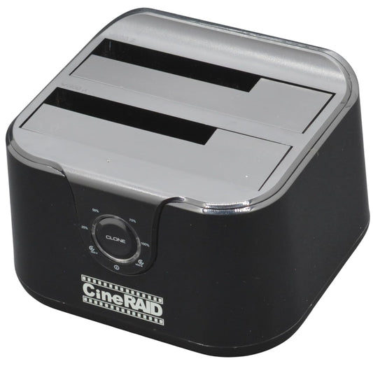 CineRAID CR-H236 (Dual Bay USB 3.2 Gen 1 Hard Drive Docking Station) UASP Support for 2.5"/3.5" SATA I/II/III HDD/SSD - One-Touch Clone, Up to 10TB