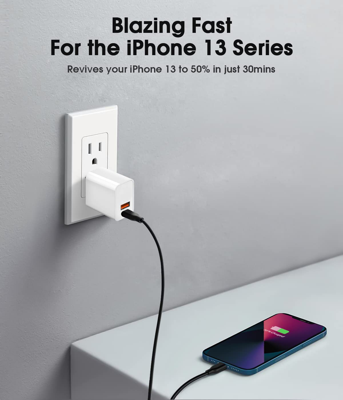 UDATSON 20W USB-C PD Power Delivery Charger, 2 Pack Type C Fast Charging Adapter for Apple Watch Series 9, iPhone 15, 14 Pro Max, AirPods, iPad