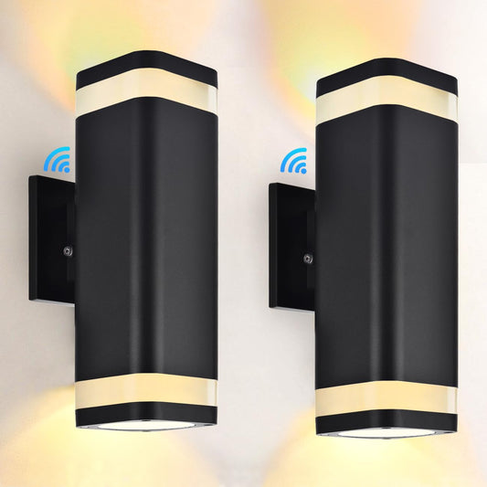 rosykite LED Outdoor Wall Sconce, Dusk to Dawn Outdoor Lighting Fixture, Modern Up Down Porch Lights ETL Listed, Aluminum Exterior Wall Lights