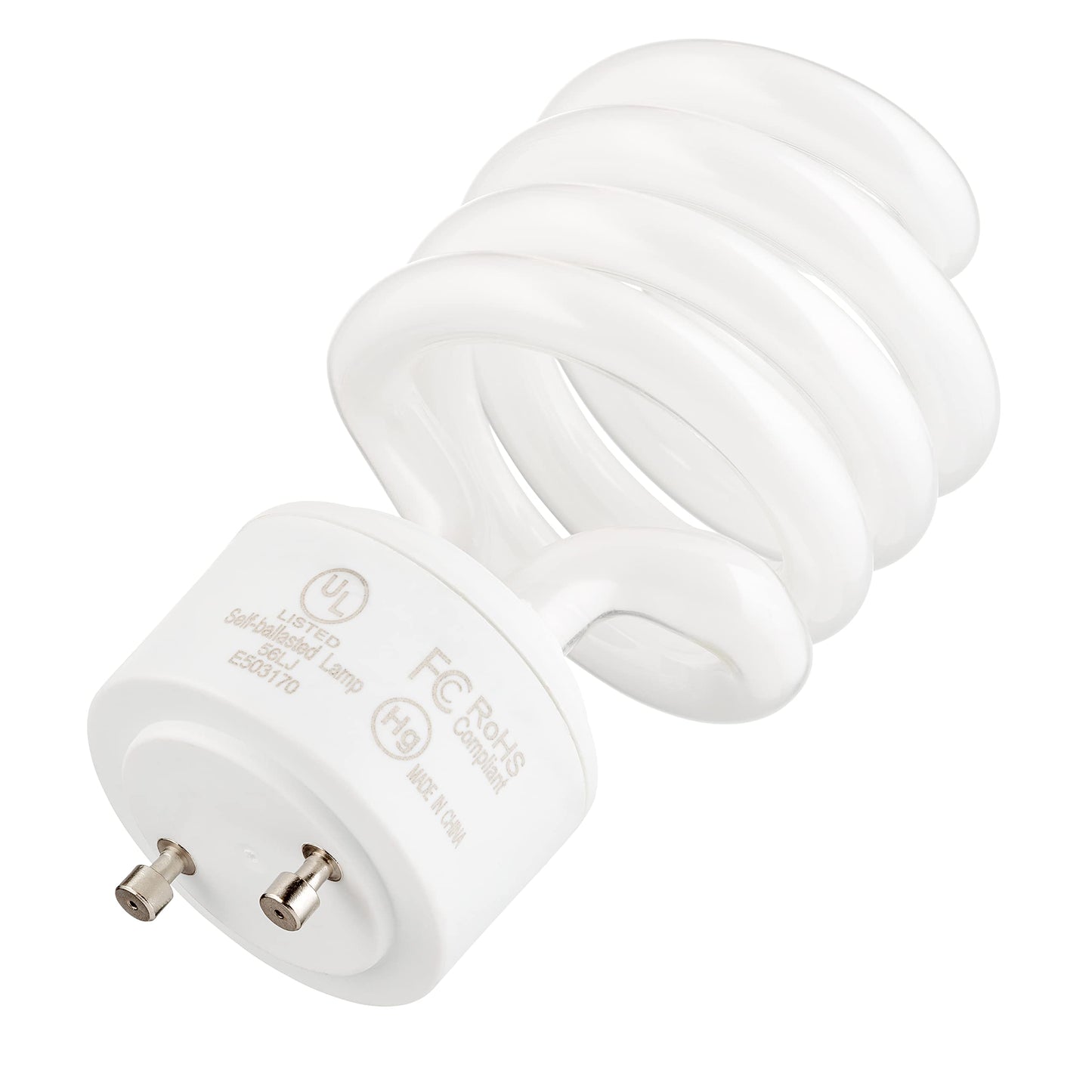 KOR GU24 Base CFL Bulbs, 23W 100W Equivalent, 5000K Bright White, 4-Pack