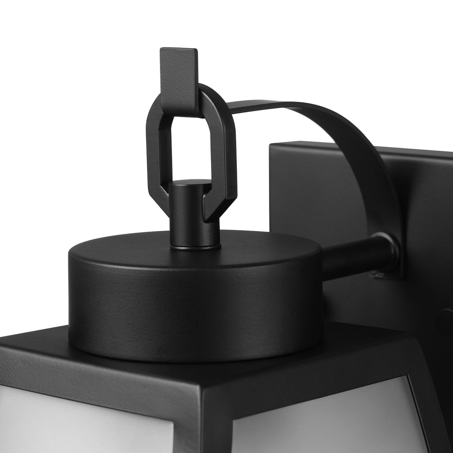 Globe Electric 60000166 1-Light Outdoor Wall Sconce, Matte Black, Frosted Glass