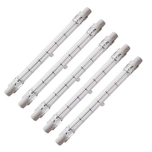 CTKcom 500-Watt 4.7-Inch J Type T3 Halogen Bulbs(5 Pack) - 118mm Double Ended 500 Watt 120 Volts T3 Halogen Bulbs R7S Double Ended Filament Flood