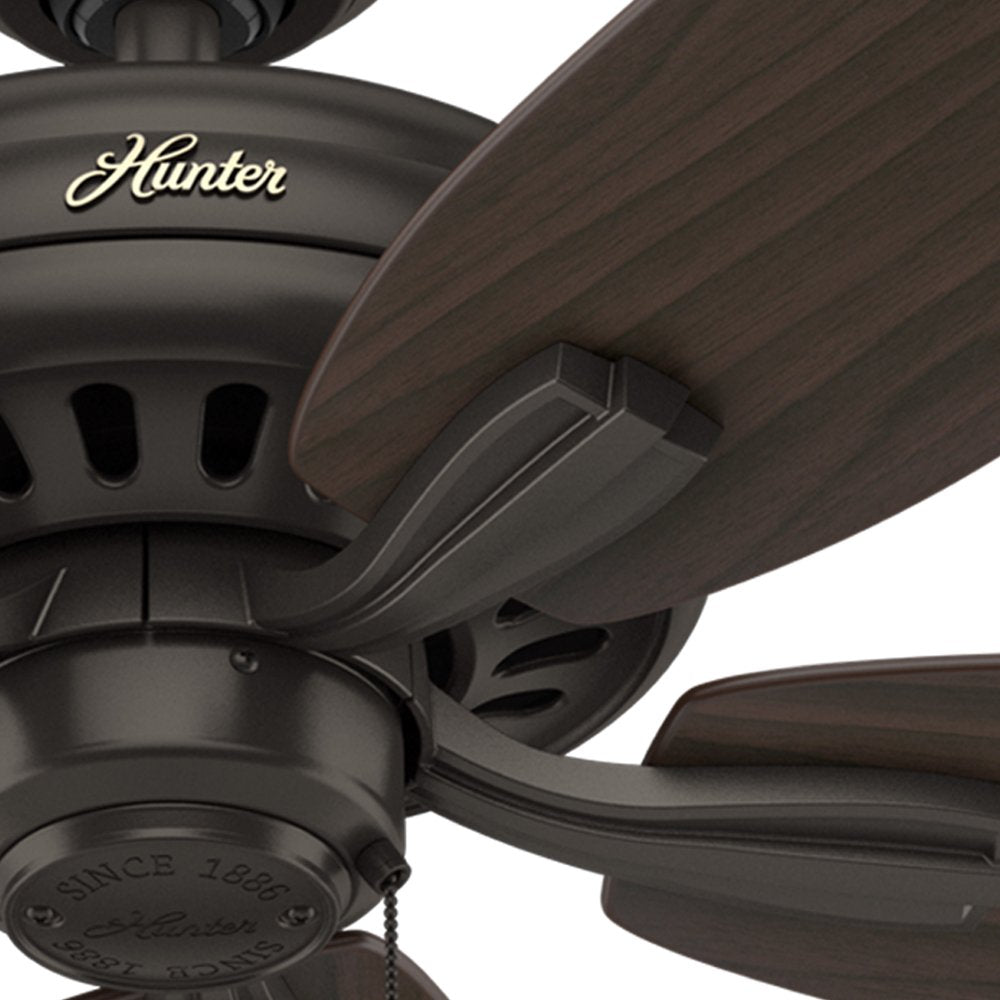 Hunter Fan 52 inch Ceiling Fan in Premier Bronze with 5 Dark Walnut Reversible Blades (Renewed)