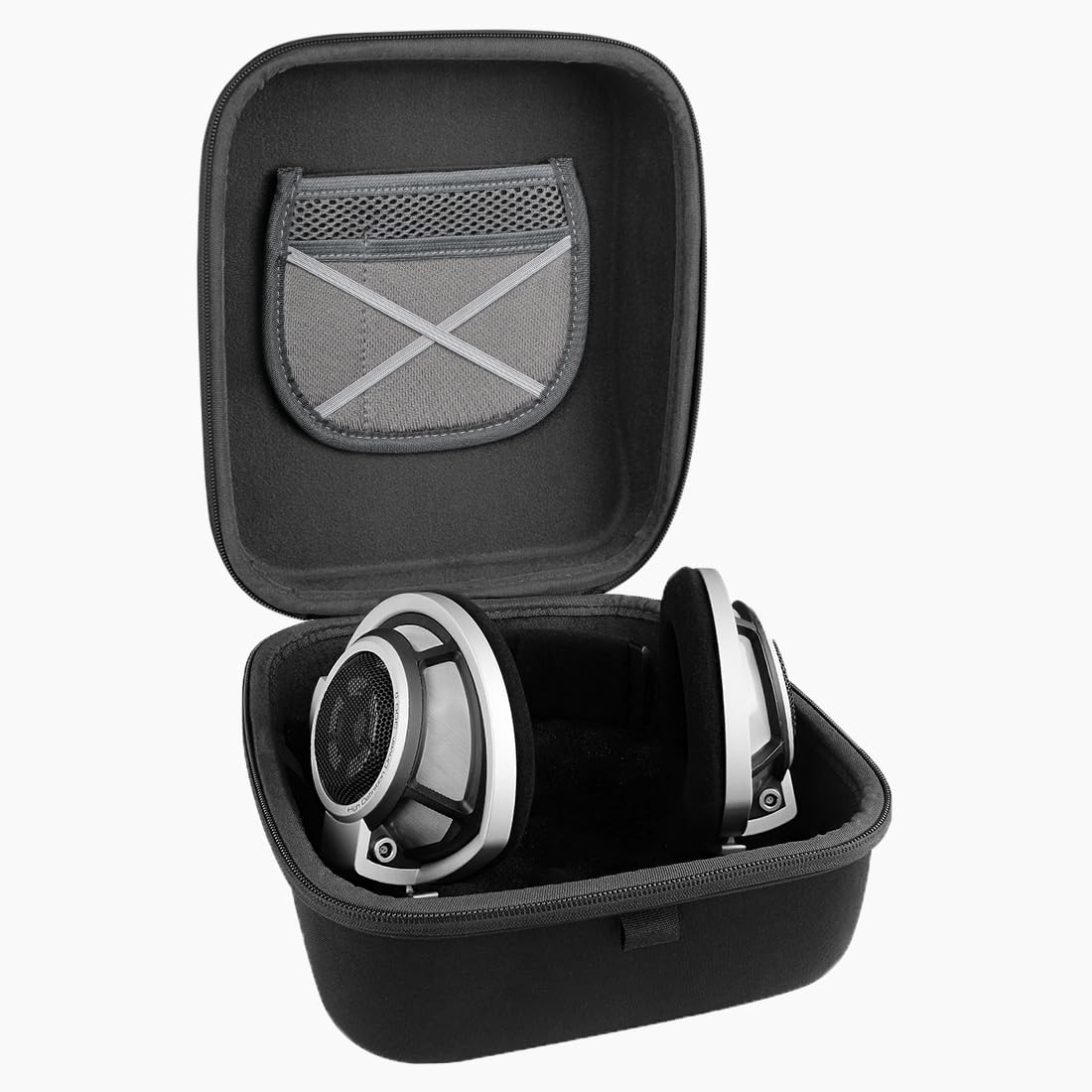 Geekria Shield Case for Large-Sized Over-Ear Headphones, Replacement Protective Hard Shell Travel Carrying Bag with Cable Storage, Compatible
