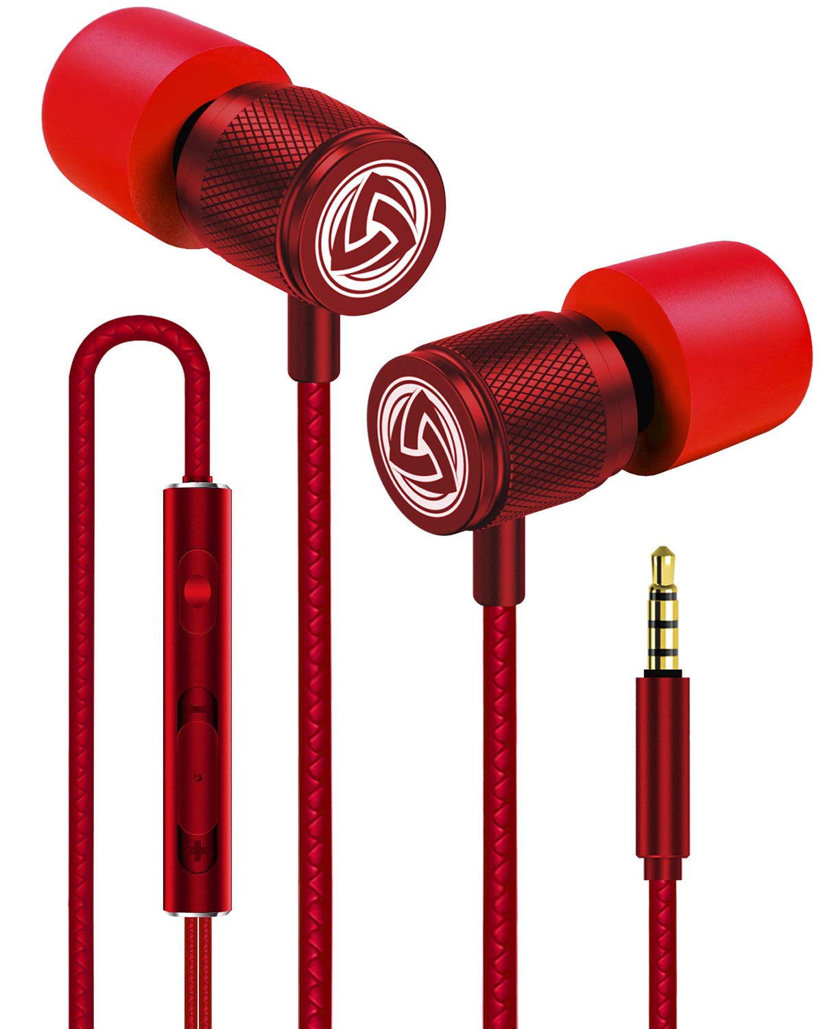 LUDOS Ultra Wired Earbuds in-Ear Headphones, 5 Years Warranty, Earphones with Microphone, Noise Isolating Ear Buds, Memory Foam for iPhone, Samsung